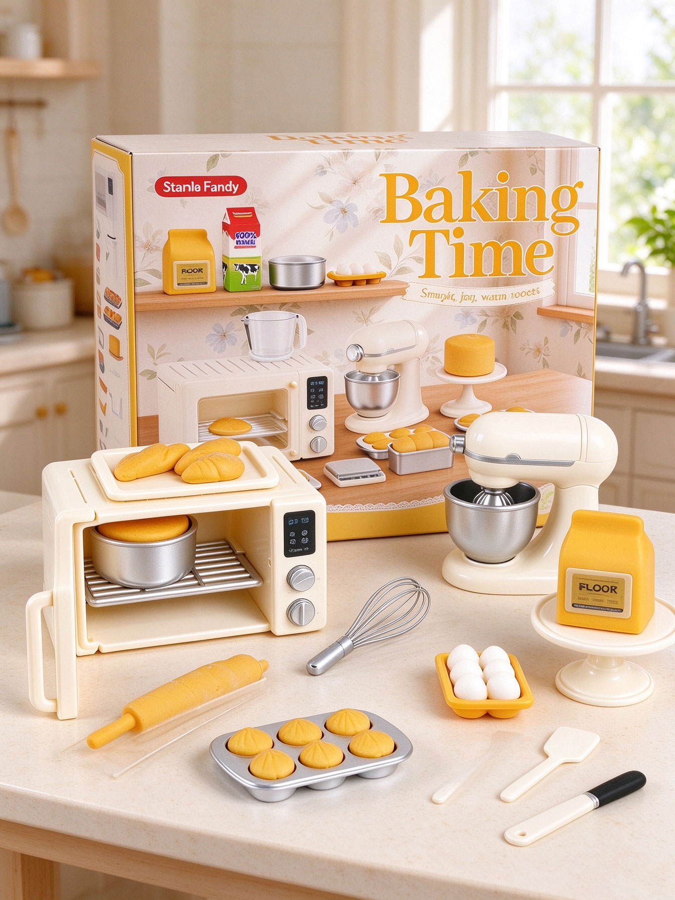 Kitchen Kids Baking Set - Mini Fırın Oyuncak Seti, Bebek Evi